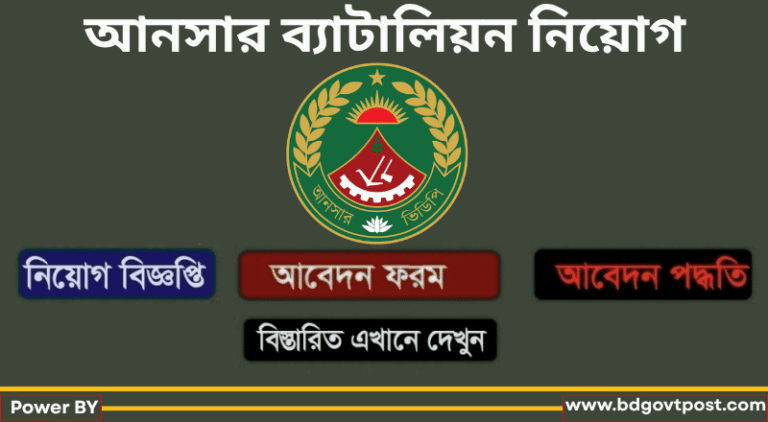 আনসার ব্যাটালিয়ন নিয়োগ